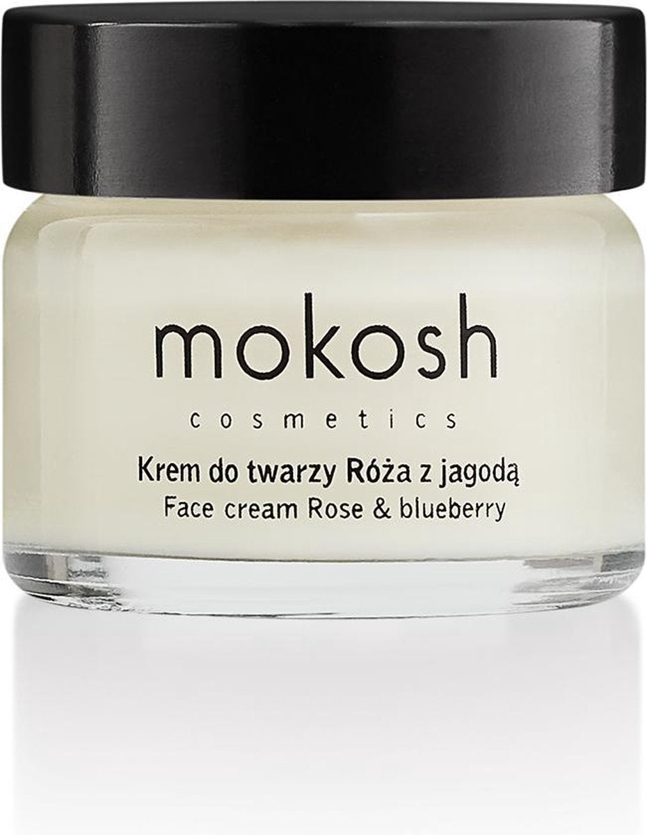 Mokosh | Firming anti-aging face cream Rose & blueberry | Natuurlijke Gezichtscréme | Verzorgend | Anti-rimpels | Hydraterend | Veganistisch | Natuurlijke ingrediënten | Droge Huid | 15ml