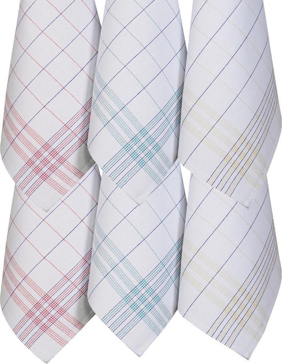 Made4Home® Theedoeken - 100% Katoen - Zeer Vochtabsorberend - Klassiek Geruit - 6 Stuks - 70x50cm