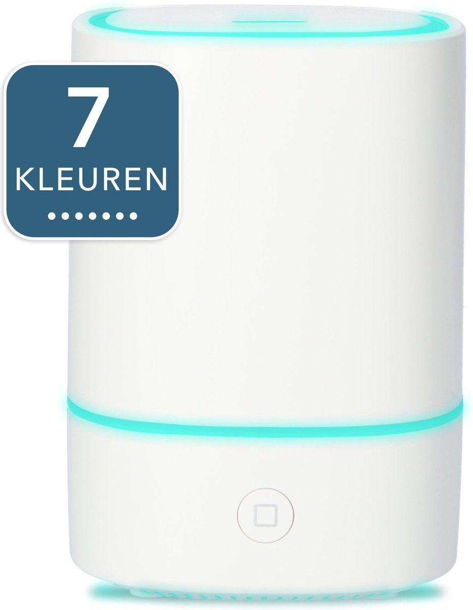Customate® Aroma Diffuser – LED – Luchtbevochtiger – Nachtlamp – Geur Verspreider – Sfeerverlichting – Wit