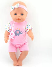 Poppenkleertjes - Pyjama met olifantje - Shirt