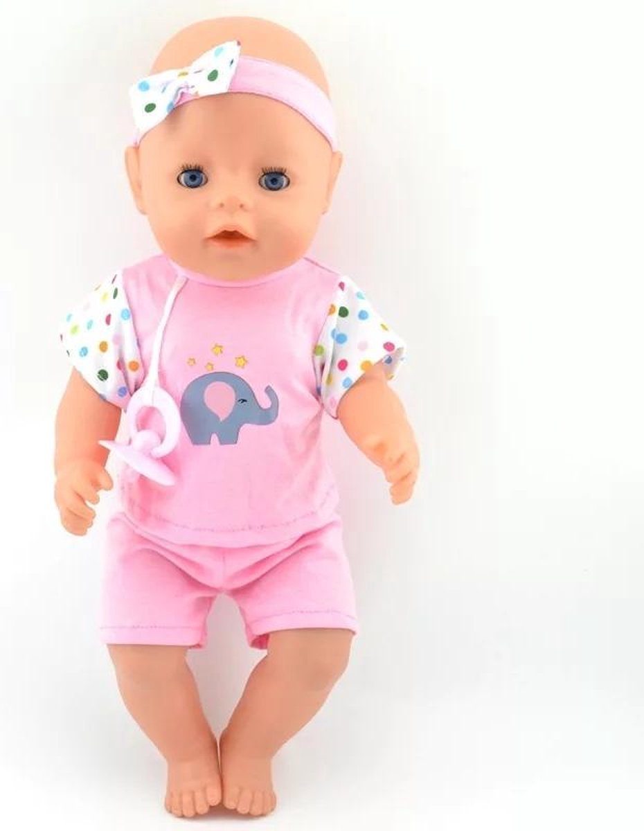 Poppenkleertjes - Pyjama met olifantje - Shirt