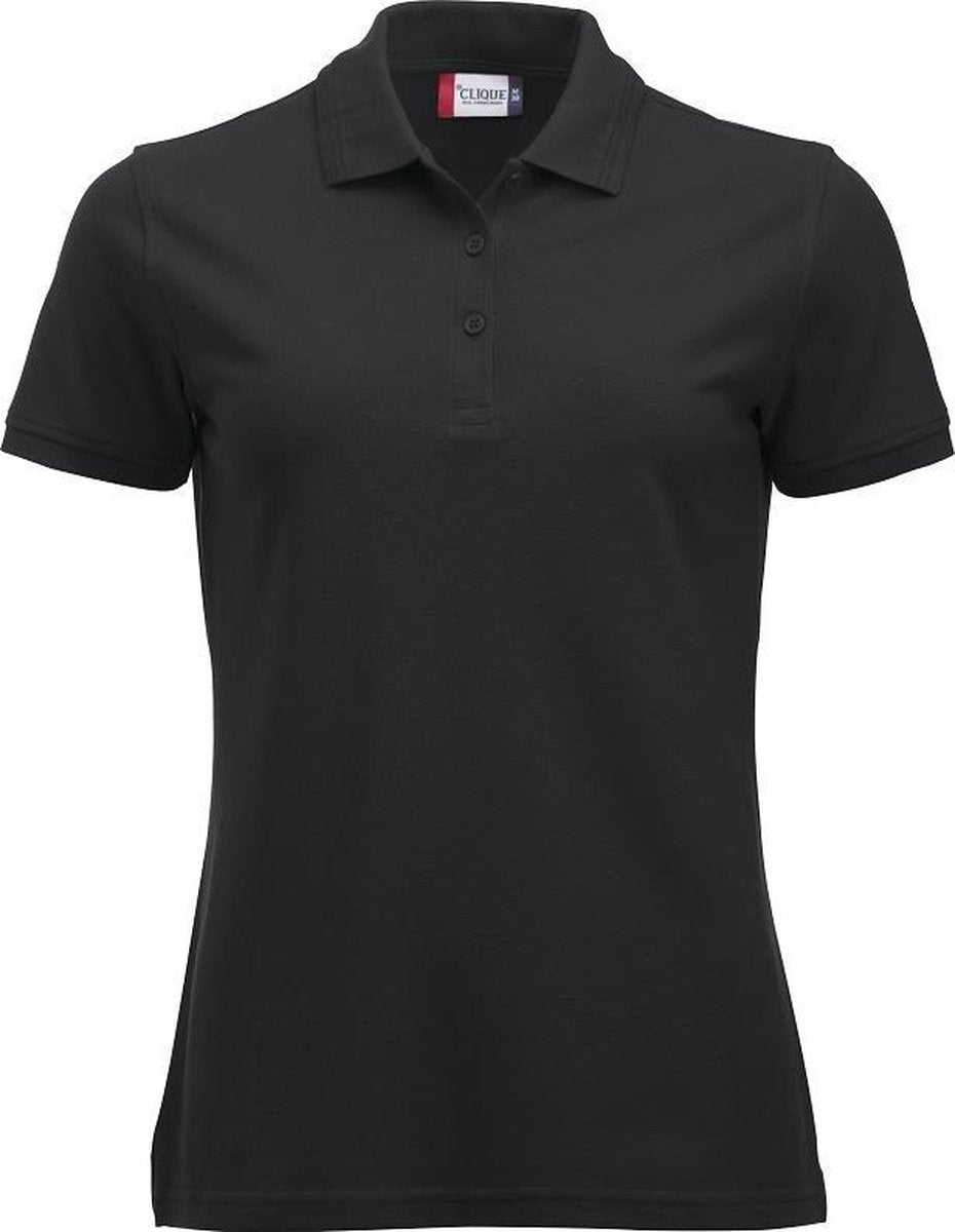 Manhattan dames polo zwart xs