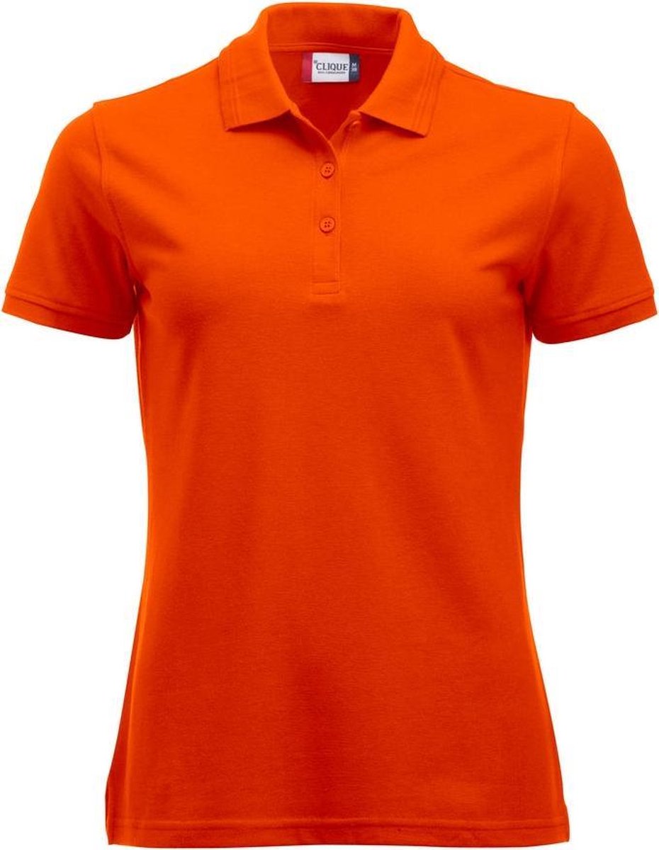 Manhattan dames polo sign. oranje xl