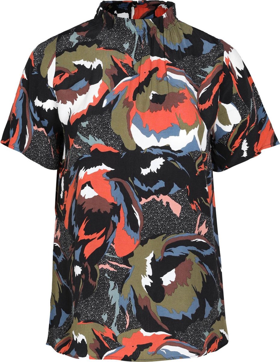 Blouse in bedrukte viscose