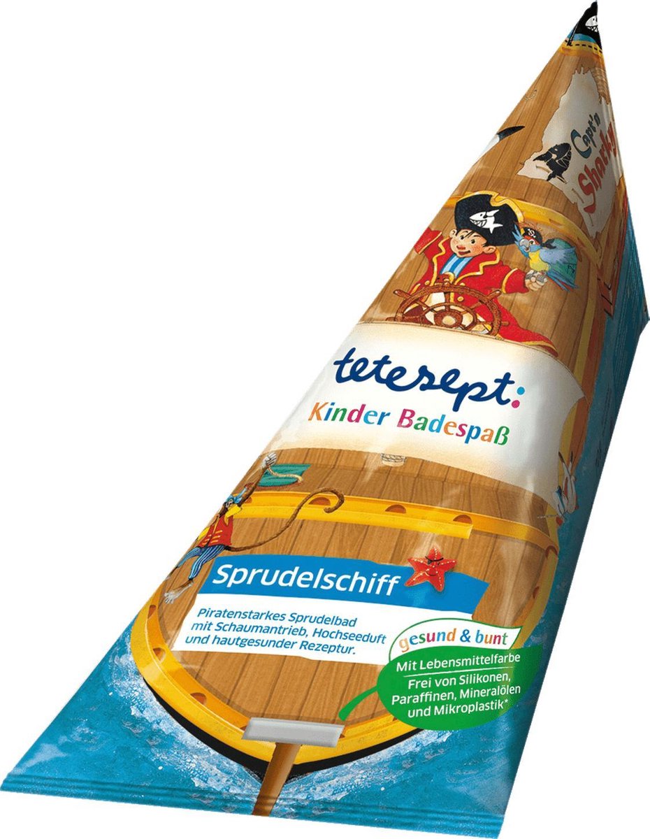 tetesept Badschuim - Bubble schip tetesept Schiff Käpt'n Sharky (70 g)