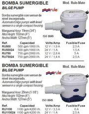 Rule-Mate II / RULE-MATE RM-500A 12 V