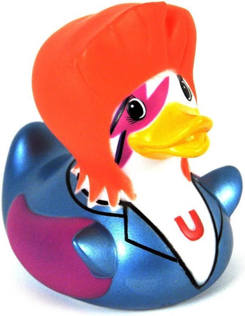 Deluxe ZAG DUCK   david bowie ziggy stardust Duck van Bud Duck: Mooiste Design badeend ter Wereld SPECIAL EDITION 2017 2018   10CM