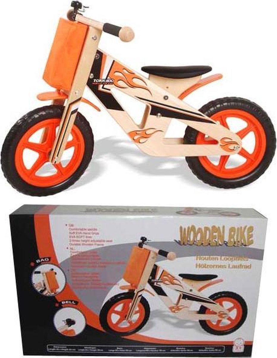 Loopfiets Hout 85x41x55cm