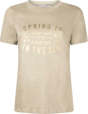 Tramontana | T-Shirt met Tekst Opdruk | Off White | Maat XS