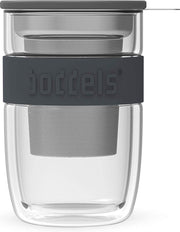 Boddels SEEV dubbelwandig theeglas - 38 cl - Antraciet