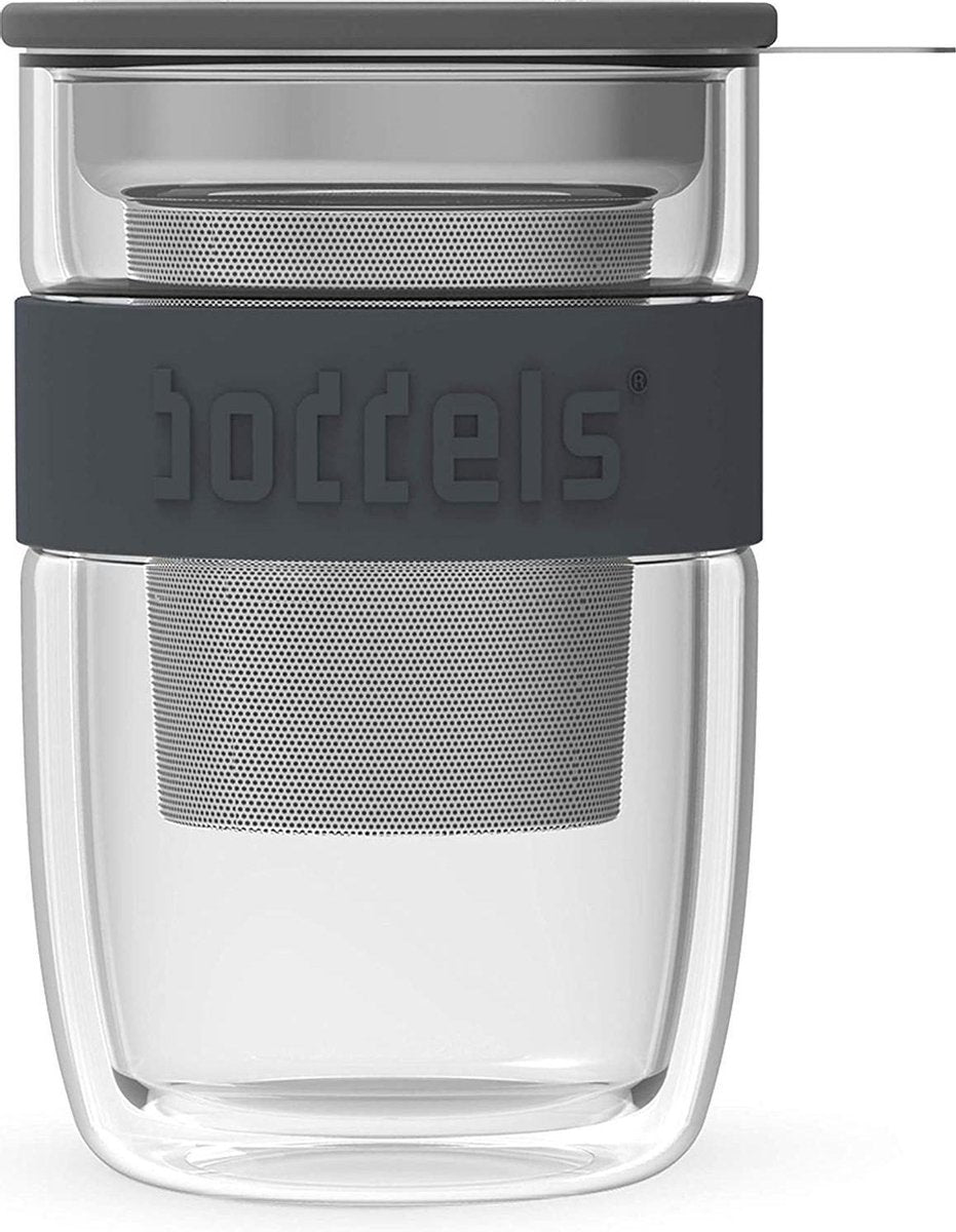 Boddels SEEV dubbelwandig theeglas - 38 cl - Antraciet