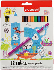 Bruynzeel Kleurpotloden Triple 12st 4+