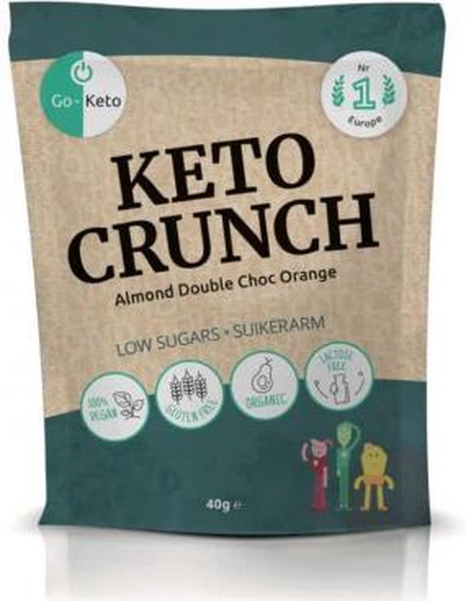 MCT Keto Crunch Amandel Dubbel Sinaasappel Go-Keto 10stks