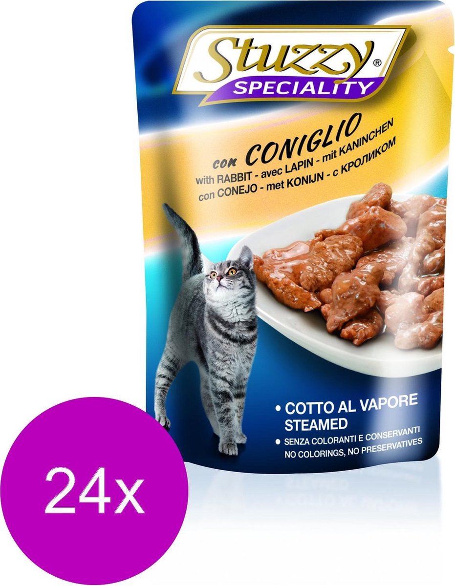 Stuzzy Pouch Adult Konijn - Kattenvoer - 24 x 100 g