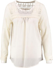 10 feet crème blouse met kant en studs - Maat M