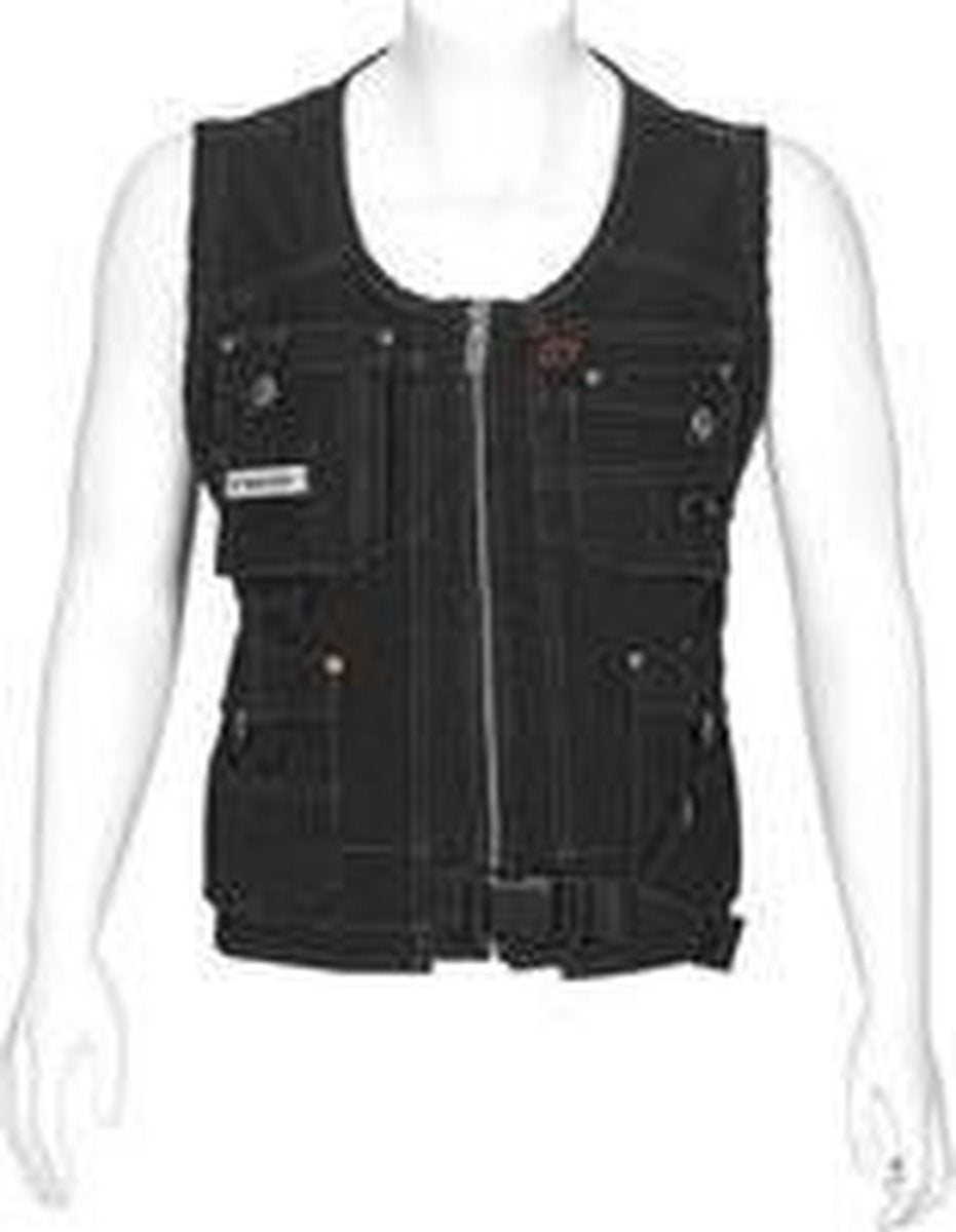 T'RIFFIC® STORM Werkgilet Canvas washed 100% katoen Zwart size XL