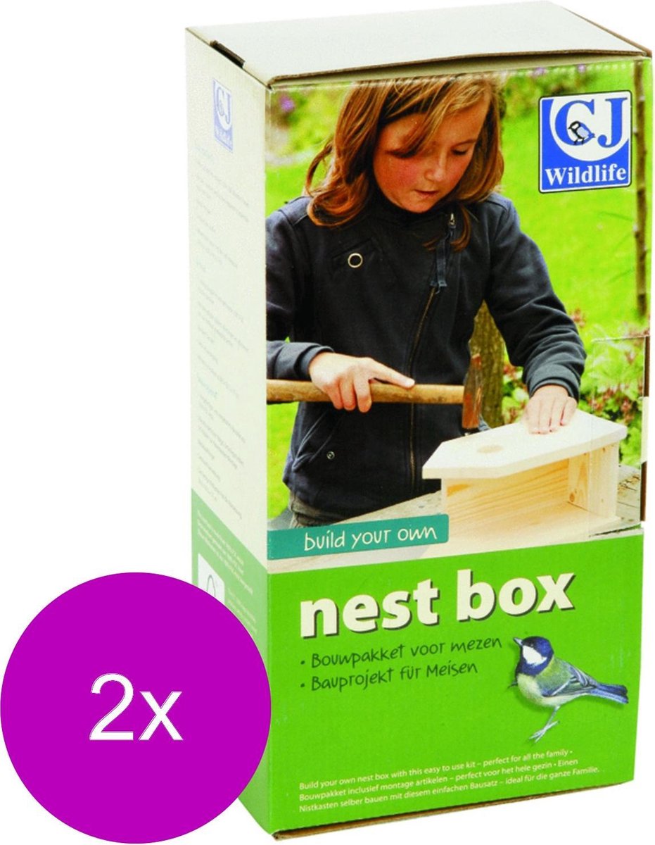 Wildbird Nestkast Bouwpakket - Broeden - 2 x  stuks