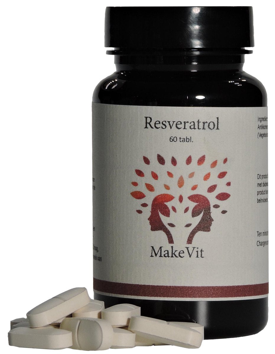 MakeVit Resveratrol - 60 tabletten - Lichaamscellen - Cholesterol - Hart - Bloedvaten - Duizendknoop