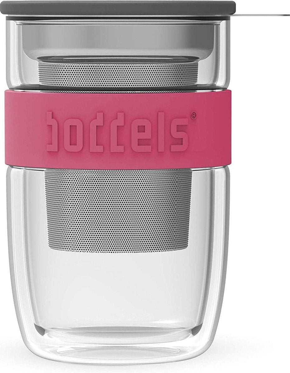 Boddels SEEV dubbelwandig theeglas - 38 cl - Framboos