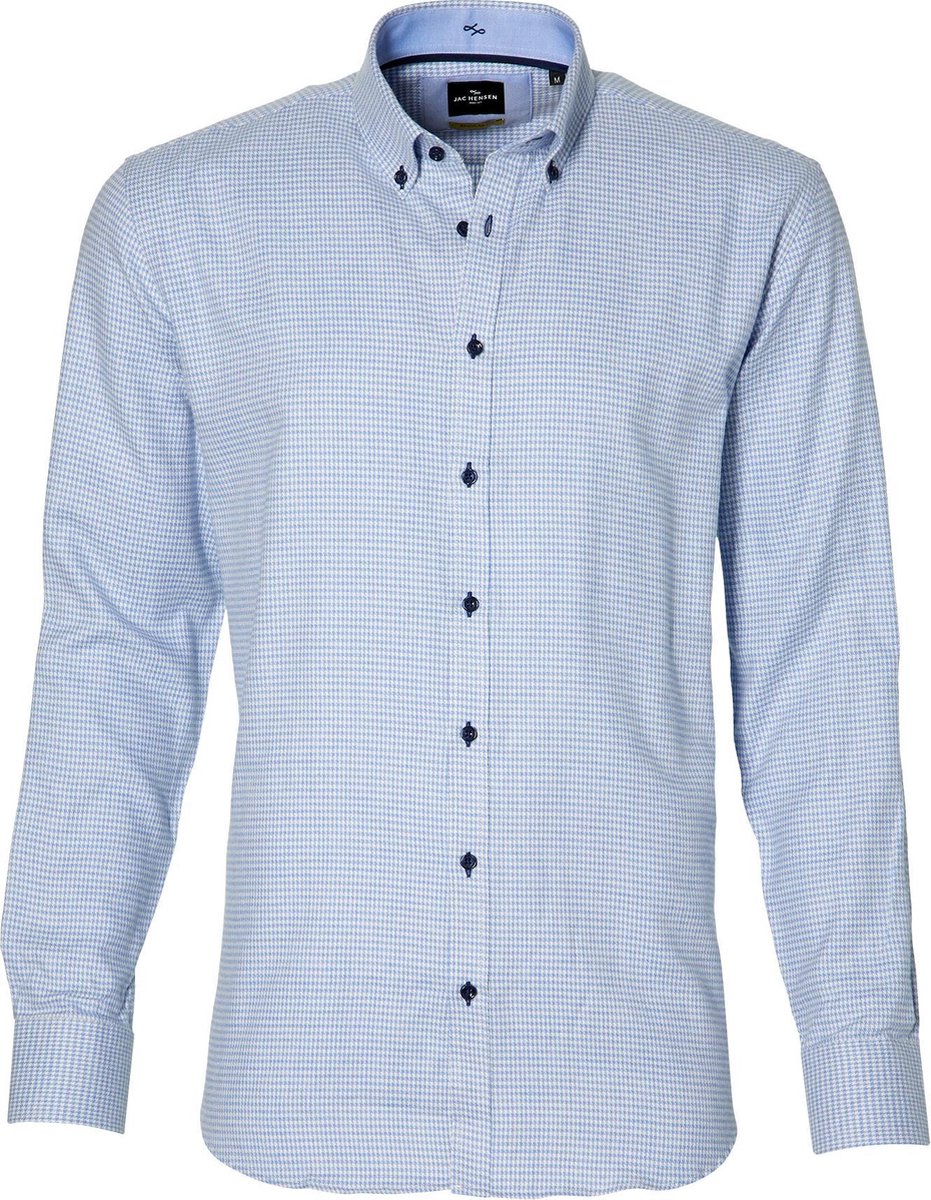 Jac Hensen Overhemd - Regular Fit - Blauw - 3XL Grote Maten