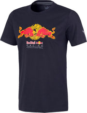 PUMA Red Bull Racing Double Bull Tee Heren Sportshirt - NIGHT SKY - Maat XL
