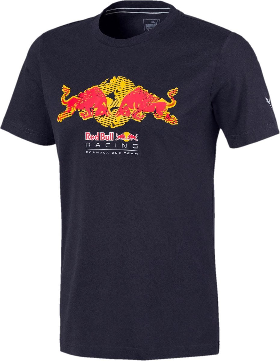 PUMA Red Bull Racing Double Bull Tee Heren Sportshirt - NIGHT SKY - Maat XL