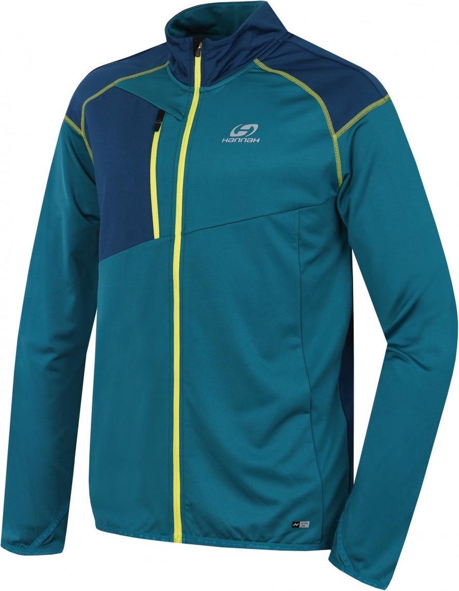Hannah Outdoorjas Mack Heren Polyester/elastaan Blauw/geel Mt M