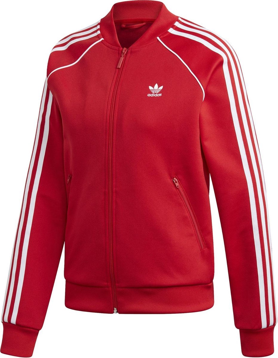 adidas SST TT Dames Sportjas - Scarlet - Maat 36
