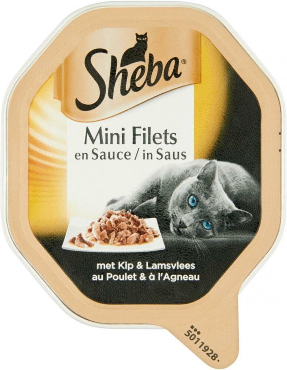 Sheba Mini Filets in Saus Kuipje - Kip & Lam - Kattenvoer - 22 x 85 g