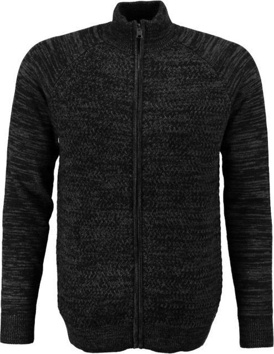Garcia vest katoen zwart grijs melange - Maat S