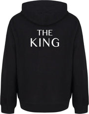 THE KING & HIS QUEEN couple hoodies zwart (KING - maat L) | Matching hoodies | Koppel hoodies
