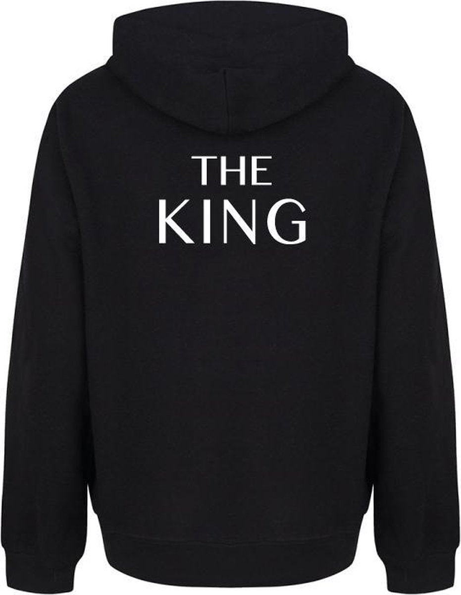 THE KING & HIS QUEEN couple hoodies zwart (KING - maat L) | Matching hoodies | Koppel hoodies