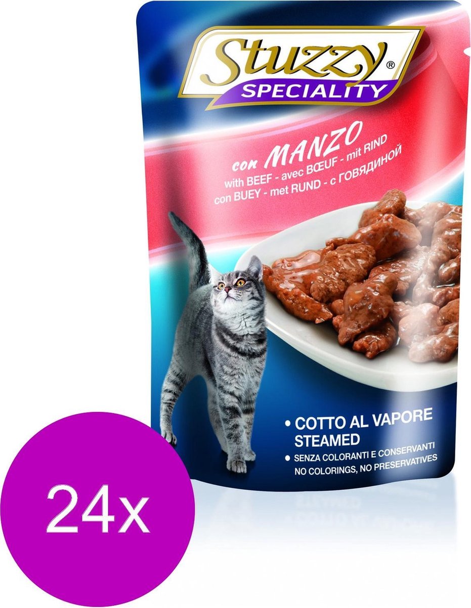 Stuzzy Cat met rund - 24 stuks à 100 gram