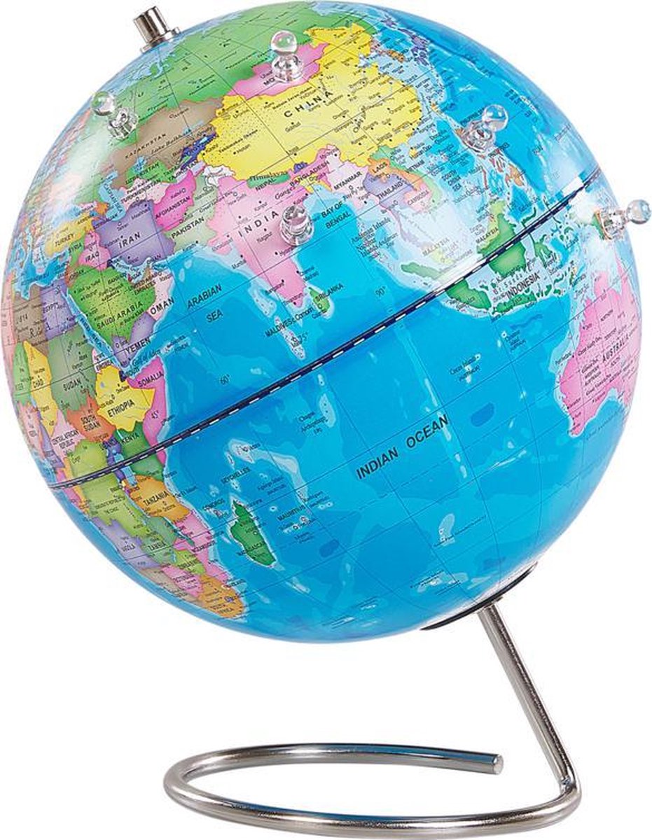 Beliani CARTIER - Globe - blauw - synthetisch materiaal