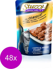 Stuzzy Pouch Adult 100 g - Kattenvoer - 48 x Konijn