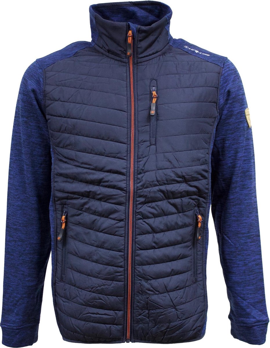Kvardi Heren Fleece Vest in Navy Melange