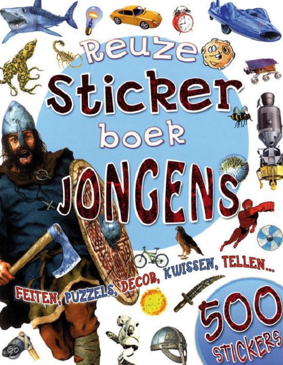 Kinderboeken Icob - Reuzestickerboek: Jongens. 5+