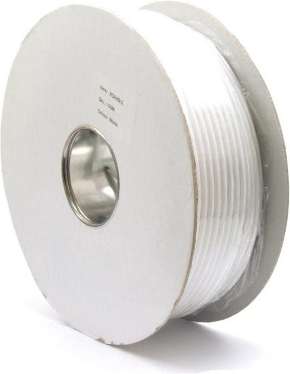 Coax kabel 100m wit