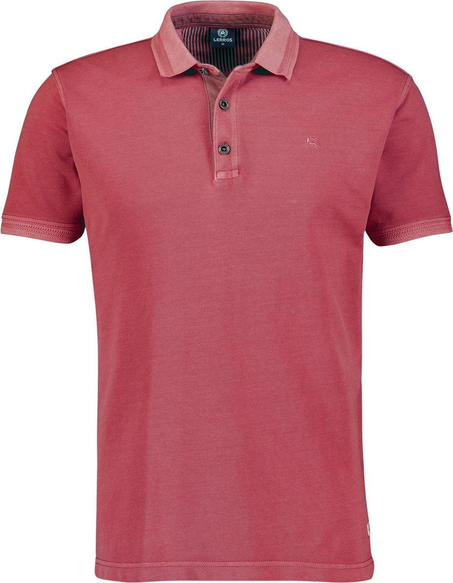 Lerros Korte mouw Polo shirt - 2133205 345 ROSE HIP RED (Maat: M)