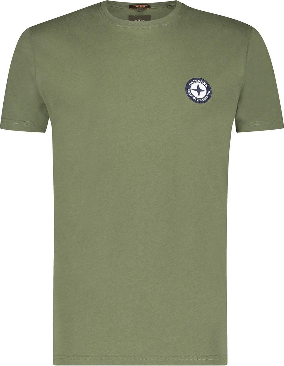 Haze&Finn T-shirt Logo Badge Groen (MU15-0010 - FourLeafClover)