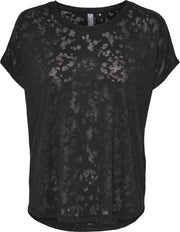 ONLY PLAY ONPMARNA LOOSE BURN OUT SS TEE Dames T-shirt - Maat L