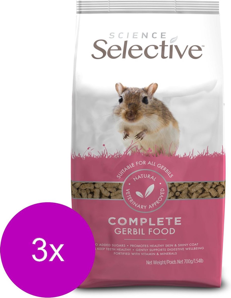 Supreme Science Selective Gerbil - Gerbilvoer - 3 x 700 g