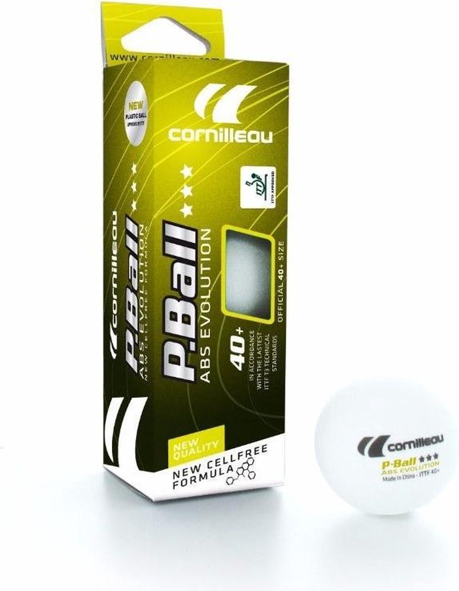 Cornilleau Tafeltennisballetjes P-ball 3* 3 stuks
