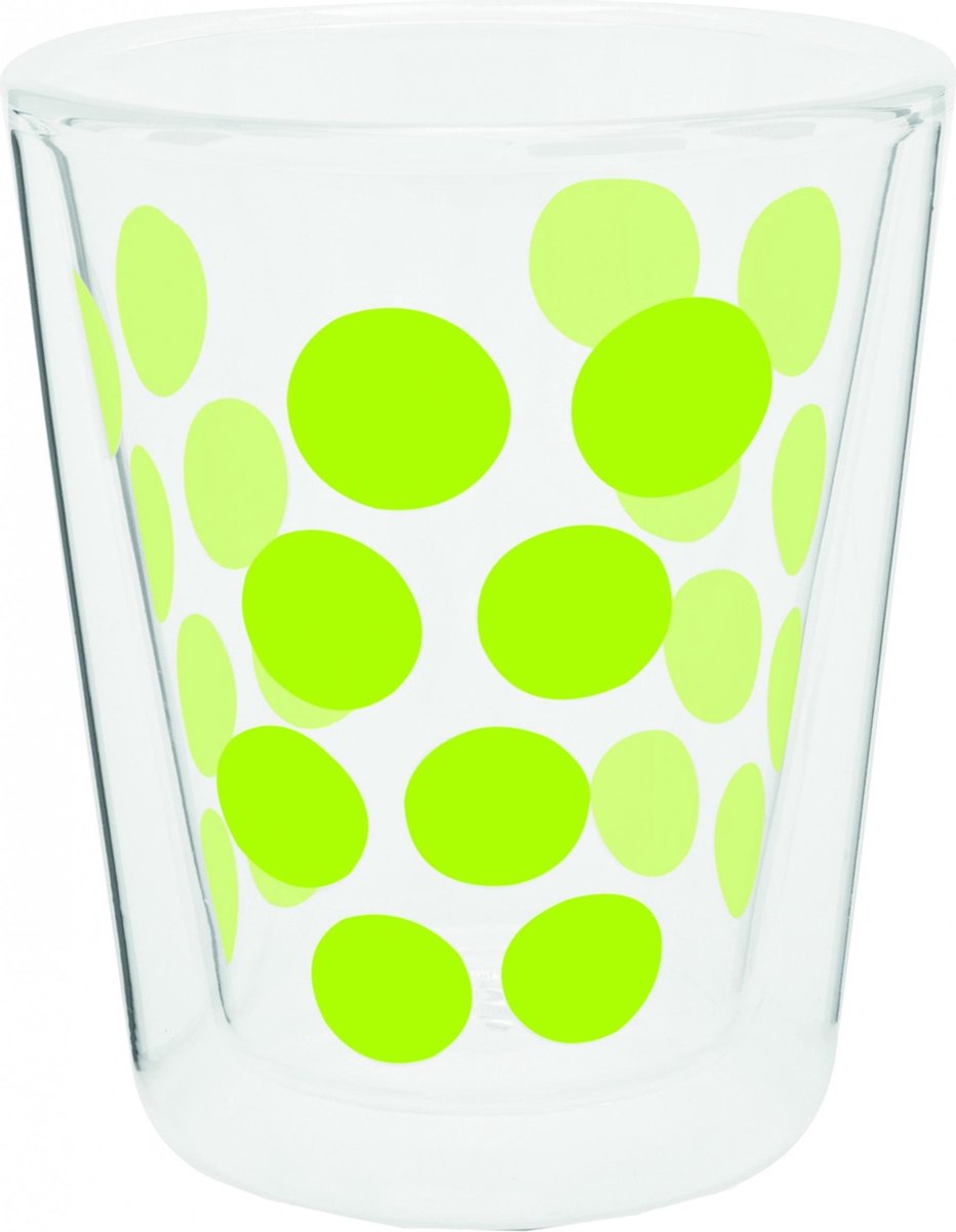 Zak!Designs Dotdot Koffiebeker - Dubbelwandig - 20 cl - Groen