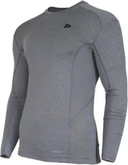 Donnay compressie shirt lange mouw - Baselayer - Heren - Maat L - Grijs gemêleerd