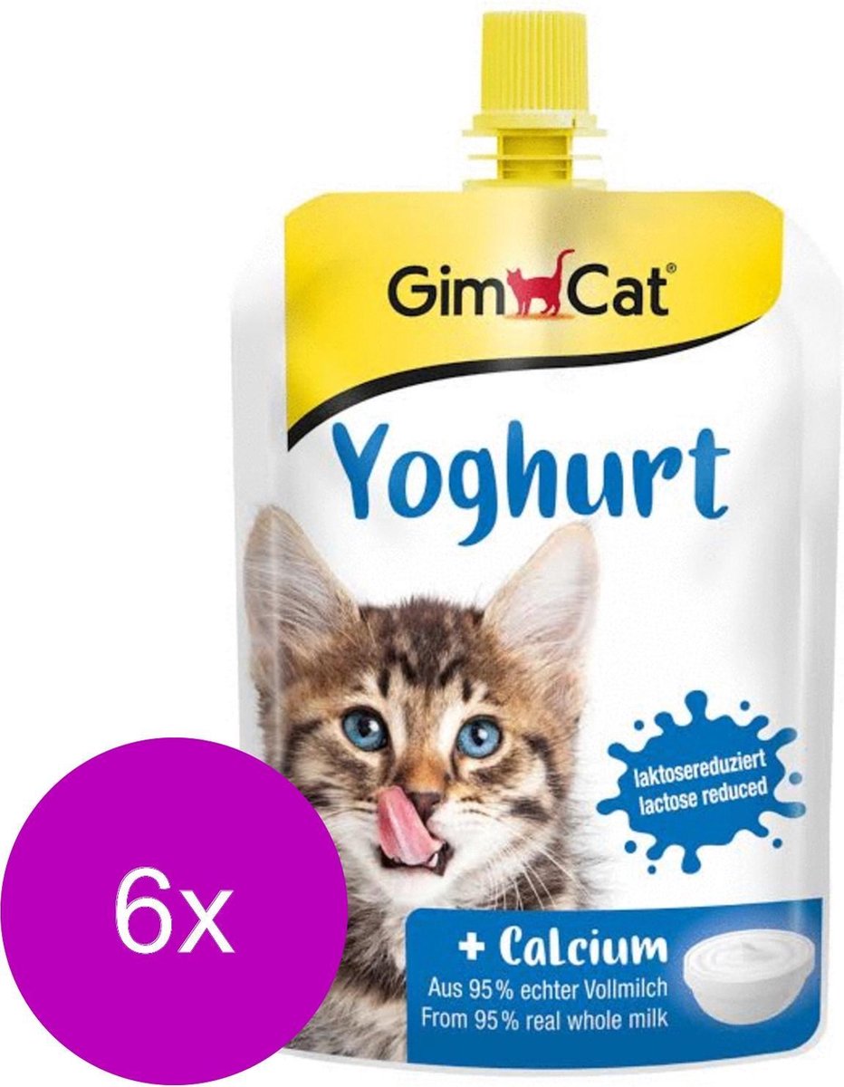 Gimcat Yoghurt Voor Katten - Kattensnack - 6 x Melk 150 g