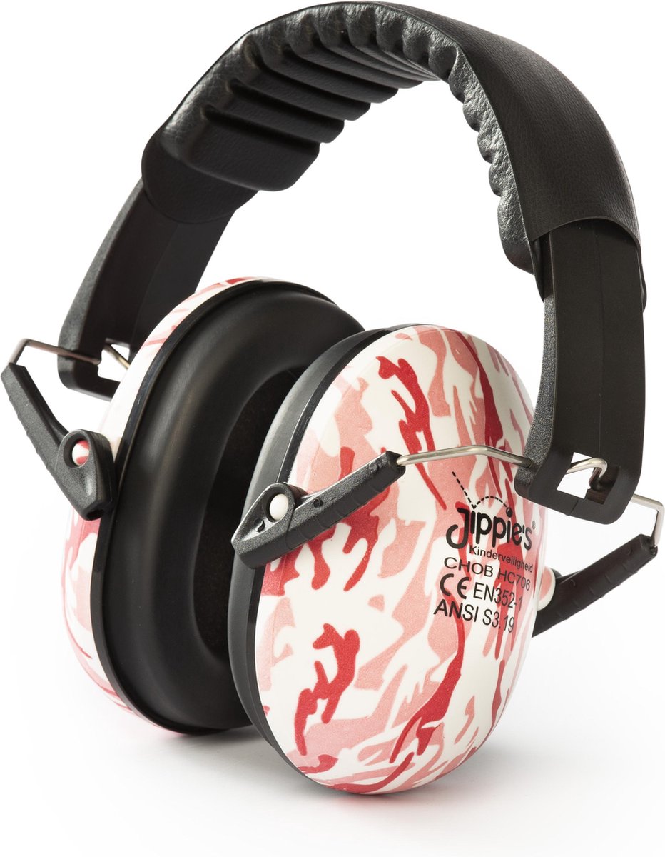 Jippie's gehoorbeschermer kinderen roze camouflage