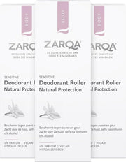3x Zarqa Deodorant Roller Sensitive 50 ml