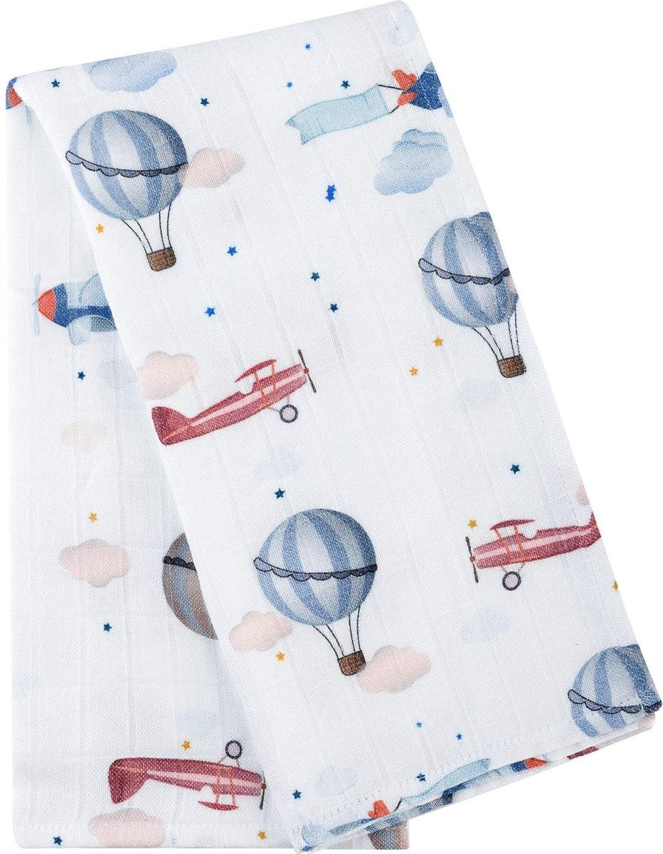 MyHummy® Bamboe Nappy - Vliegtuigen - 75/75