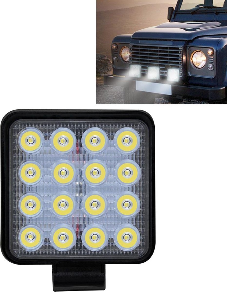 12W wit licht vierkant gevormde waterdichte autoboot Marine werklampen Spotlight LED-lampen